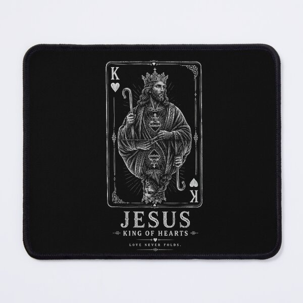 Item preview, Jesus King of Hearts Playing Card Design | Christian Poker & Faith Graphic designed and sold by Lina Caro.