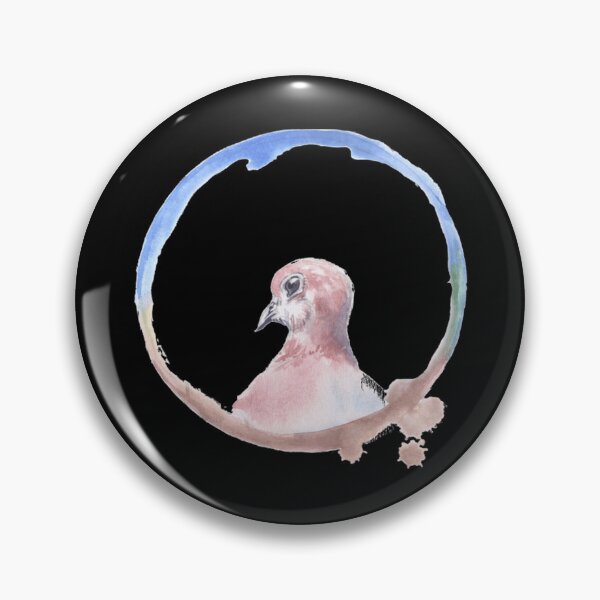 Item preview, Soft Pink Dove Watercolor Circle Ring Art designed and sold by Shwetamahaart.