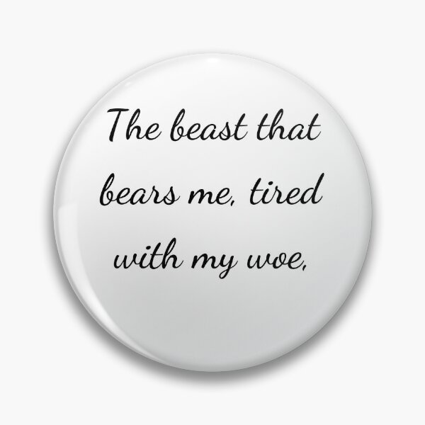 Item preview, "The beast that bears me, tired with my woe," - handwriting black designed and sold by ariksworld.