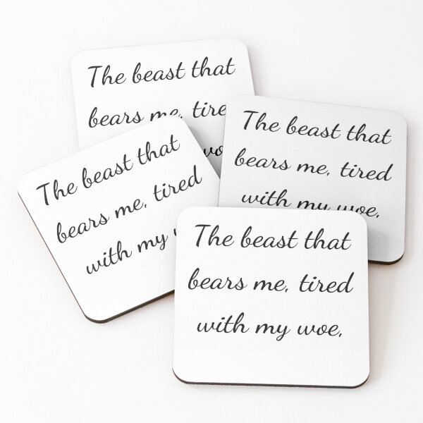 Item preview, "The beast that bears me, tired with my woe," - handwriting black designed and sold by ariksworld.