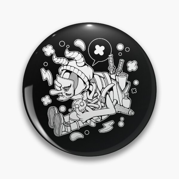 Item preview, Cool Cartoon Backpacker Wearing Tengu Mask designed and sold by Lexkon Liu's art.
