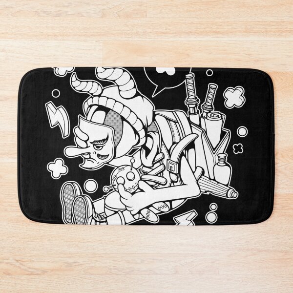 Item preview, Cool Cartoon Backpacker Wearing Tengu Mask designed and sold by Lexkon Liu's art.