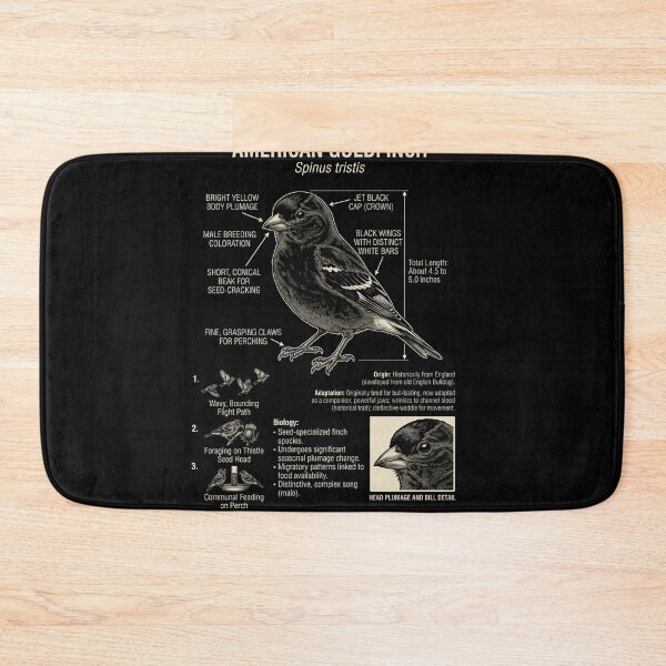 Item preview, American Goldfinch Scientific Anatomy Ornithology Animal Lover designed and sold by Kimberley King Art  King Art.