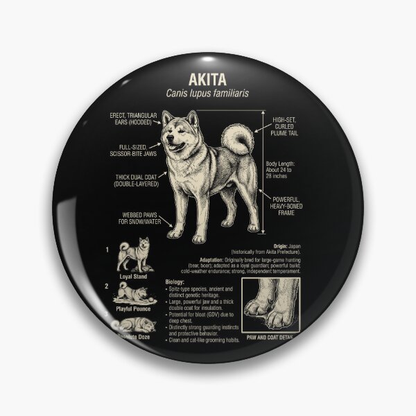 Item preview, Akita Scientific Anatomy Biology Dog Lover designed and sold by Kimberley King Art  King Art.