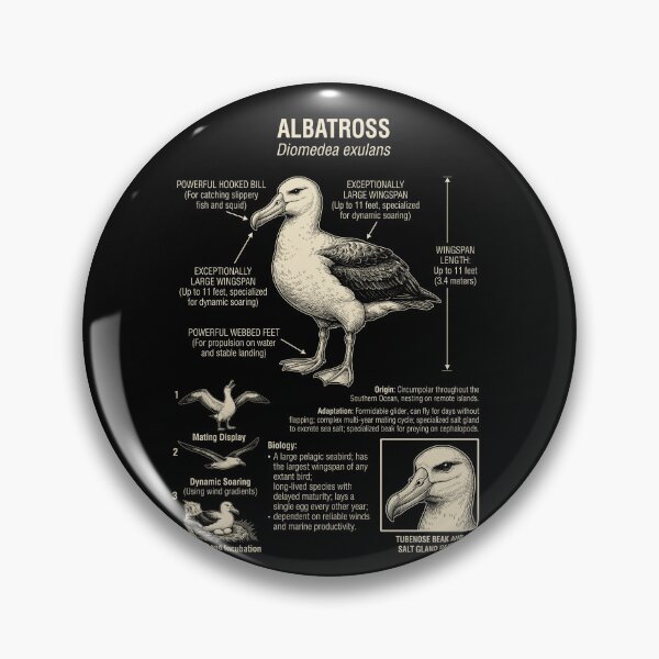 Item preview, Albatross Scientific Anatomy Biology Animal Lover designed and sold by Kimberley King Art  King Art.