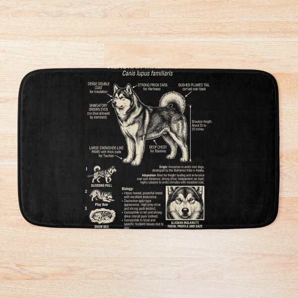Item preview, Alaskan Malamute Scientific Anatomy Biology Dog Lover designed and sold by Kimberley King Art  King Art.