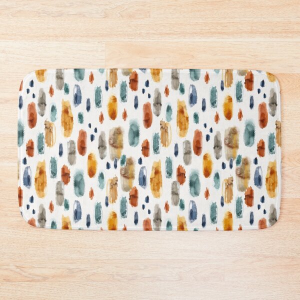 Item preview, Watercolor Brush Strokes Seamless Pattern – Earthy Tones Boho Abstract Print designed and sold by 555Design.