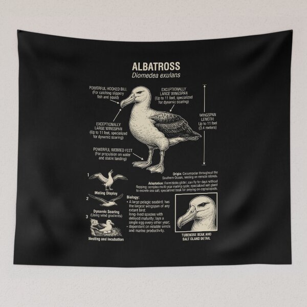 Item preview, Albatross Scientific Anatomy Biology Animal Lover designed and sold by Kimberley King Art  King Art.