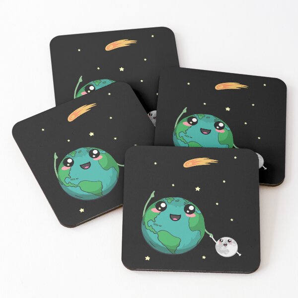 Item preview, Kawaii Earth Moon Comet Space Stars Planet designed and sold by marke770.