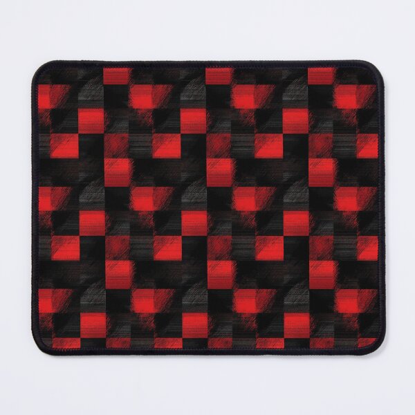 Item preview, Grunge Brushstroke Red And Black Buffalo Plaid Pattern designed and sold by igraphixart.