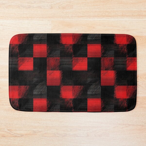 Item preview, Grunge Brushstroke Red And Black Buffalo Plaid Pattern designed and sold by igraphixart.
