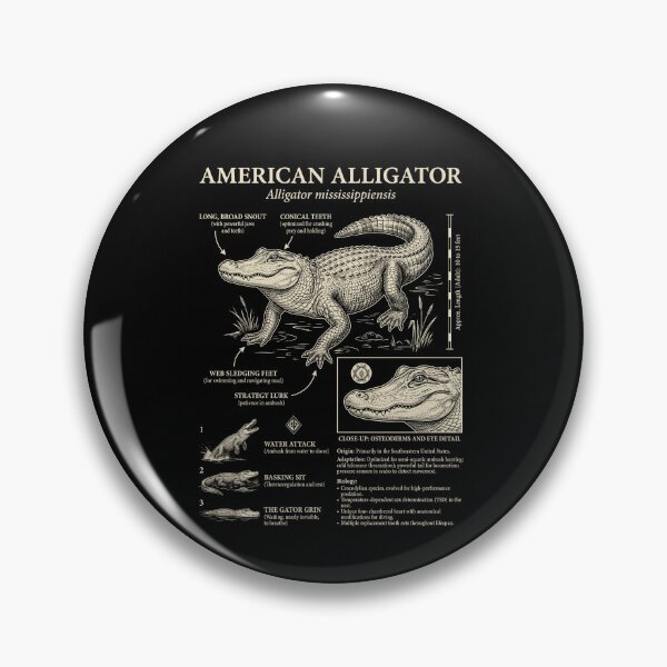 Item preview, Alligator Scientific Anatomy Biology Animal Lover designed and sold by Kimberley King Art  King Art.