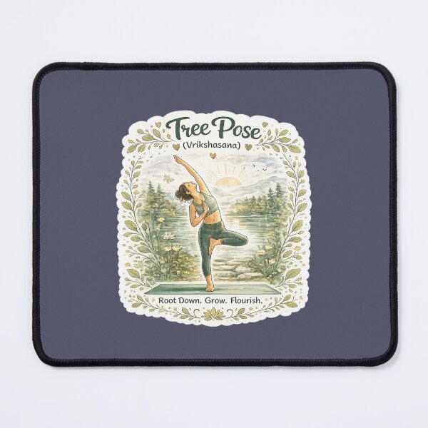 Item preview, Tree Pose (Vrikshasana) – Root Down & Grow Yoga Sticker designed and sold by Trigart-art.