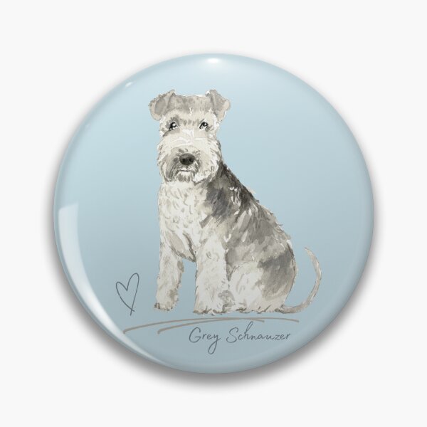 Item preview, Grey Schnauzer Dog Illustration designed and sold by AnulaArt.