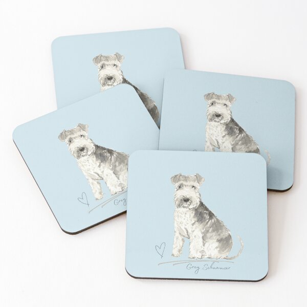 Item preview, Grey Schnauzer Dog Illustration designed and sold by AnulaArt.