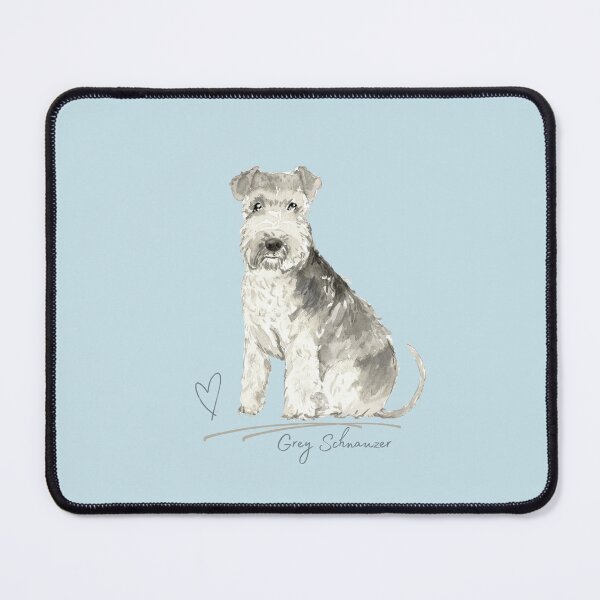 Item preview, Grey Schnauzer Dog Illustration designed and sold by AnulaArt.