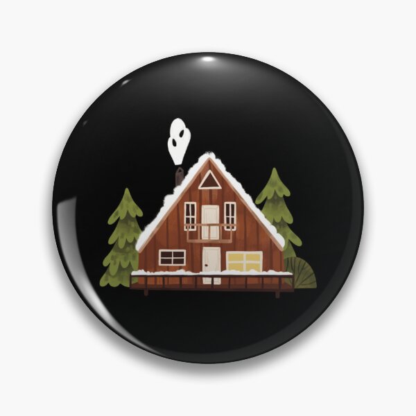 Item preview, A Frame Cabin Cozy Woodland Cottage Art designed and sold by carlottaiart.