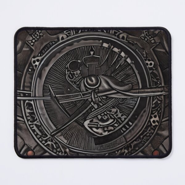 Item preview, Dark Skull Compass Gear Wheel Blade Surreal Abstract Art designed and sold by YugenWorkshop.
