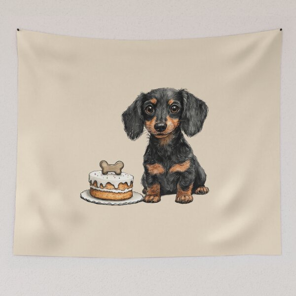 Item preview, Cute Dachshund Birthday Celebration designed and sold by Erika Kaisersot.