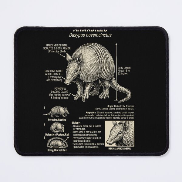 Item preview, Armadillo Scientific Anatomy Biology Animal Lover designed and sold by Kimberley King Art King Art.