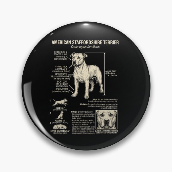 Item preview, American Staffordshire Terrier Scientific Anatomy Biology Dog Lover designed and sold by Kimberley King Art  King Art.