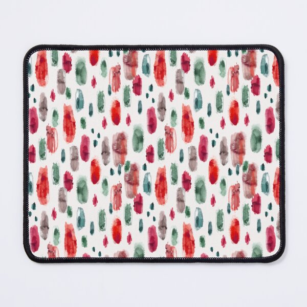 Item preview, Watercolor Brush Strokes Seamless Pattern – Red Green Boho Abstract Paint Print designed and sold by 555Design.