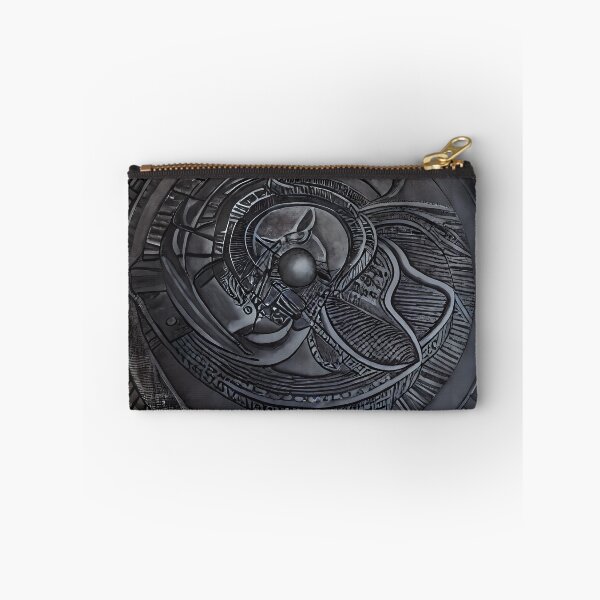 Item preview, Dark Steel Scarab Concentric Ring Glyph Surreal Abstract Art designed and sold by YugenWorkshop.