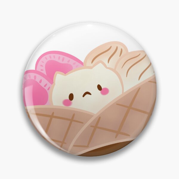 Item preview, Cute Kawaii Dumpling Cone Sticker Transparent Background designed and sold by NadDot.