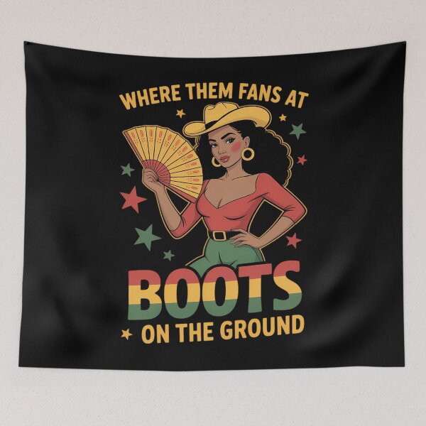 Item preview, Juneteenth 1865 Where Them Fans At Boots On The Ground designed and sold by SapfireStuArt.