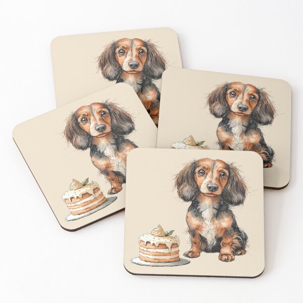 Item preview, Birthday Cake and Dachshund Puppy designed and sold by Erika Kaisersot.