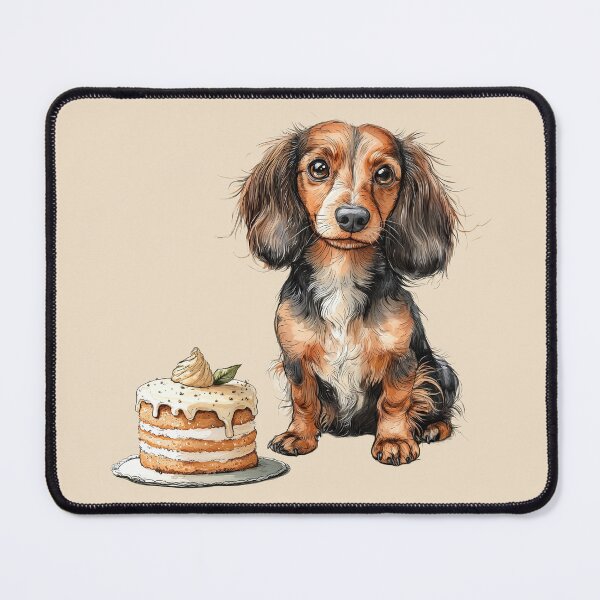 Item preview, Birthday Cake and Dachshund Puppy designed and sold by Erika Kaisersot.