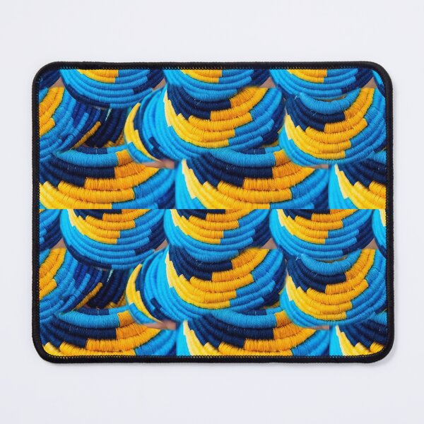 Item preview, Artisan Blue and Yellow Woven Thread Seamless Pattern designed and sold by ElementoVisual.