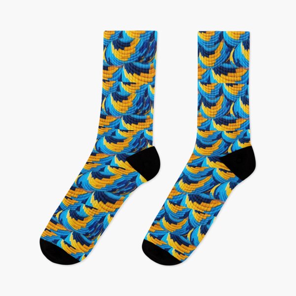 Item preview, Artisan Blue and Yellow Woven Thread Seamless Pattern designed and sold by ElementoVisual.