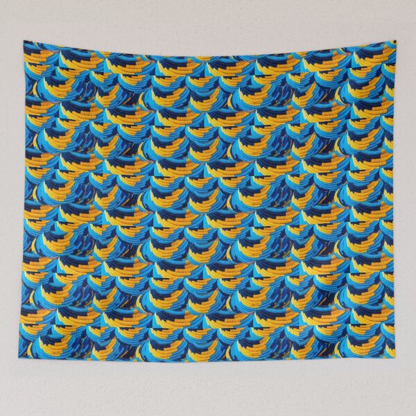 Item preview, Artisan Blue and Yellow Woven Thread Seamless Pattern designed and sold by ElementoVisual.