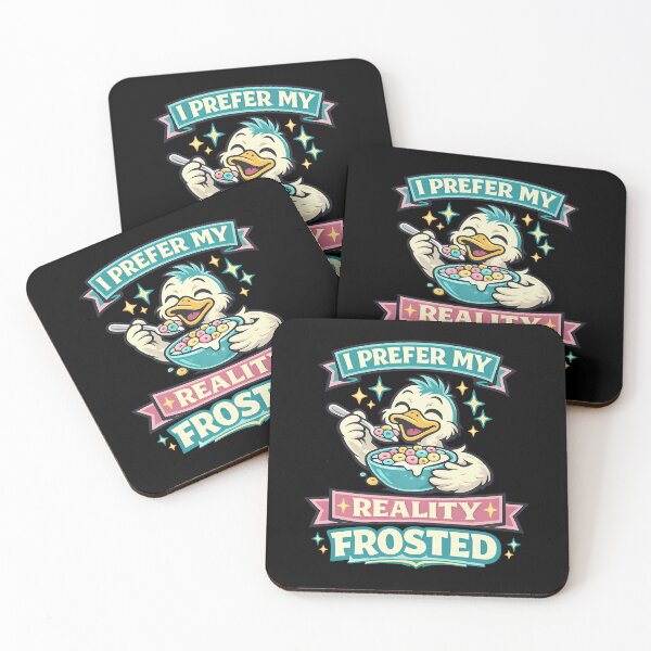 Item preview, I Prefer My Reality Frosted Funny Cereal Lover Duck Design designed and sold by TeeTimeTreasure.