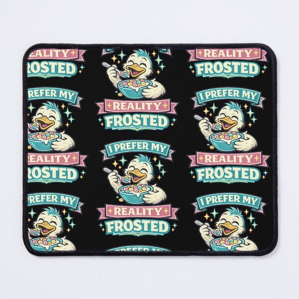 Item preview, I Prefer My Reality Frosted Funny Cereal Lover Duck Design designed and sold by TeeTimeTreasure.