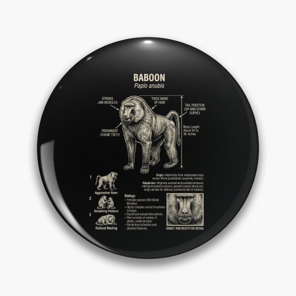 Item preview, Baboon Scientific Anatomy Biology Animal Lover designed and sold by Kimberley King Art  King Art.