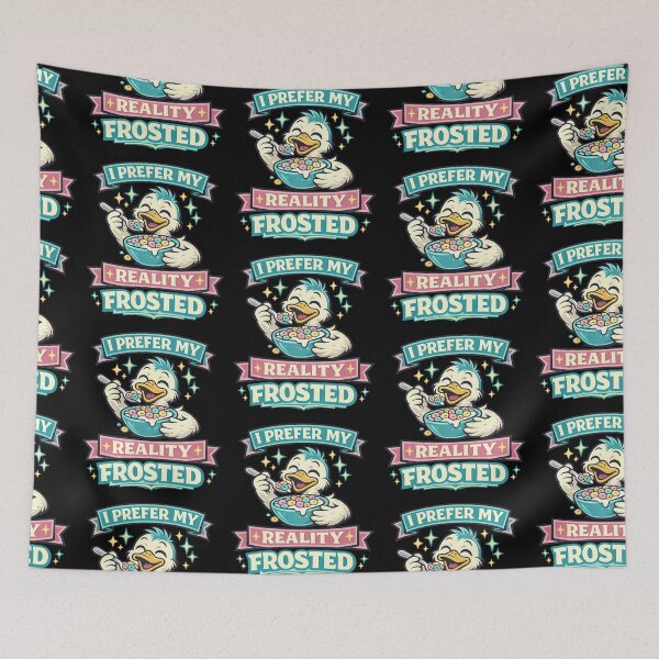 Item preview, I Prefer My Reality Frosted Funny Cereal Lover Duck Design designed and sold by TeeTimeTreasure.