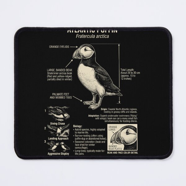 Item preview, Atlantic Puffin Scientific Anatomy Ornithology Animal Lover designed and sold by Kimberley King Art  King Art.