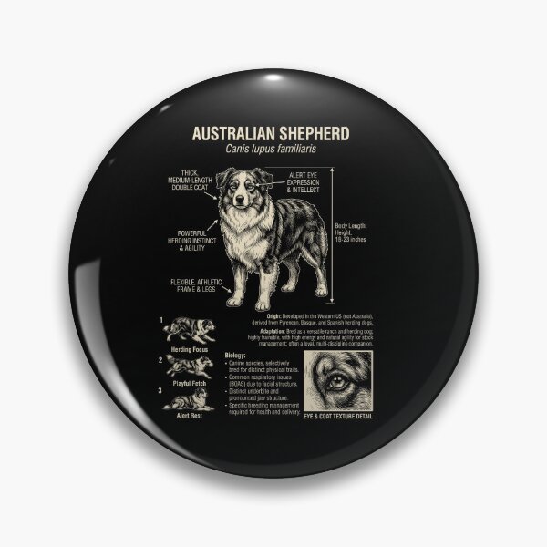 Item preview, Australian Shepherd Scientific Anatomy Biology Dog Lover designed and sold by Kimberley King Art  King Art.