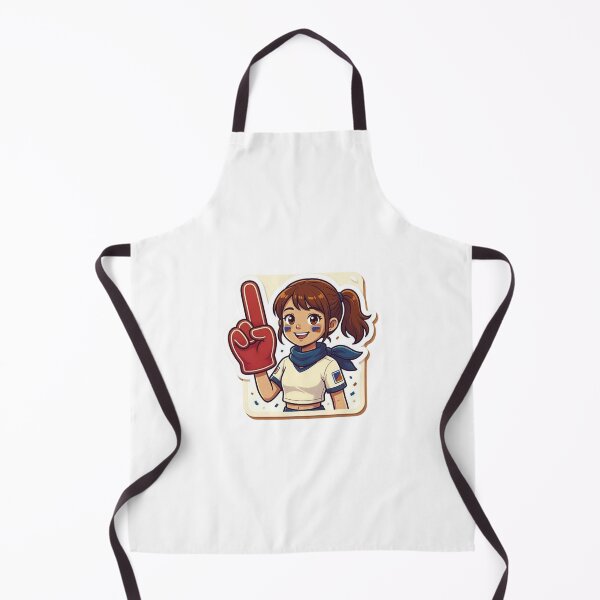Item preview, Cute Football Fan Girl Sticker | Soccer Supporter Foam Finger Cartoon designed and sold by Pandey14.