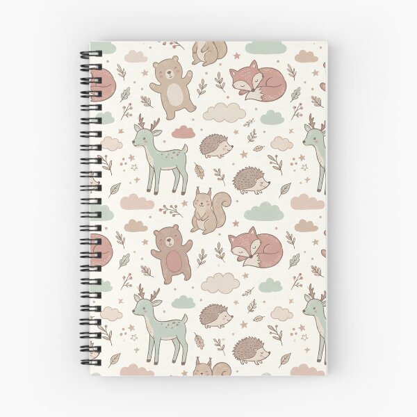 Item preview, Cute Woodland Animals Pattern - Pastel Baby Nursery Decor with Bears, Foxes & Deer designed and sold by ART BOND.