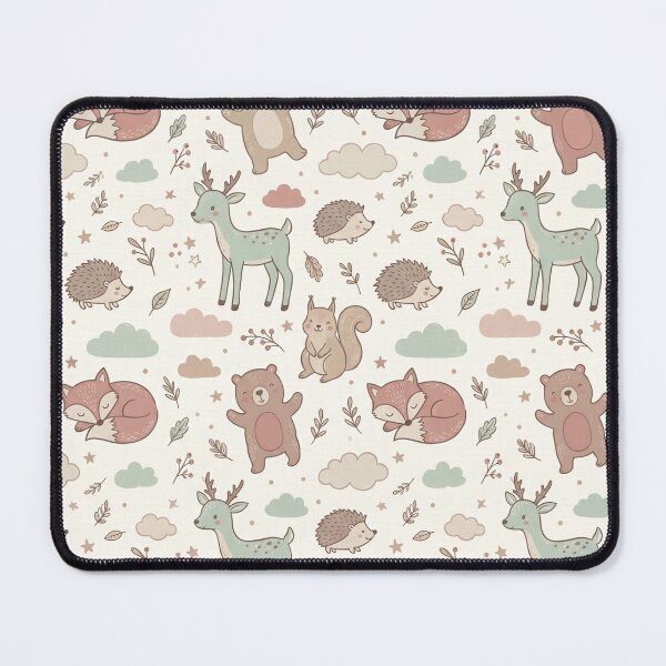 Item preview, Cute Woodland Animals Pattern - Pastel Baby Nursery Decor with Bears, Foxes & Deer designed and sold by ART BOND.