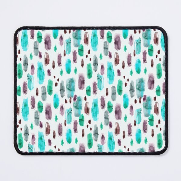 Item preview, Watercolor Brush Strokes Seamless Pattern – Teal Purple Brown Boho Abstract Print designed and sold by 555Design.