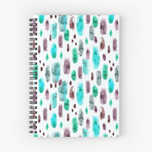 Item preview, Watercolor Brush Strokes Seamless Pattern – Teal Purple Brown Boho Abstract Print designed and sold by 555Design.