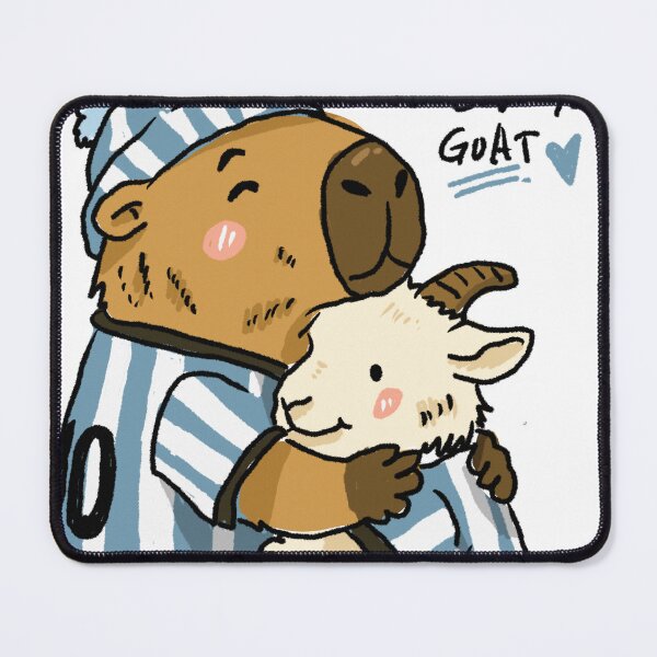 Item preview, Awkward Animal Hat Club – We Love You GOAT | Cute Capybara Football Fan designed and sold by chupichapa.
