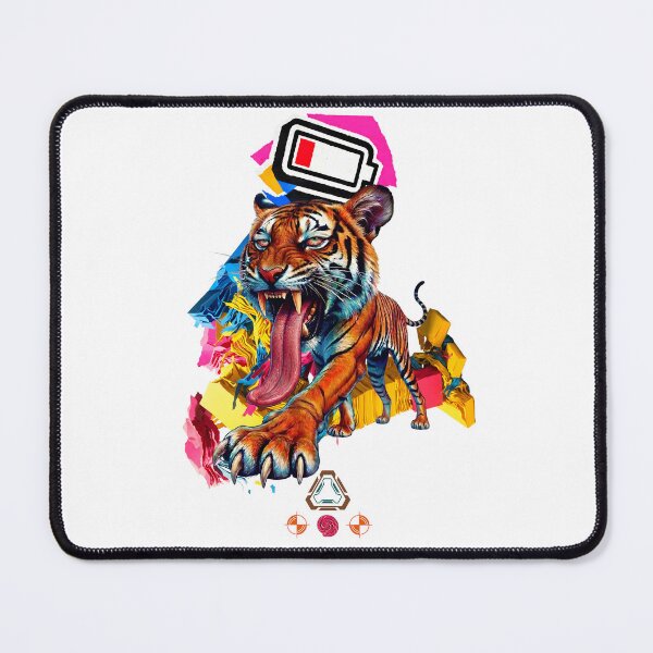 Item preview, Tired Tiger – Low Battery Energy   designed and sold by m-yoga-store.