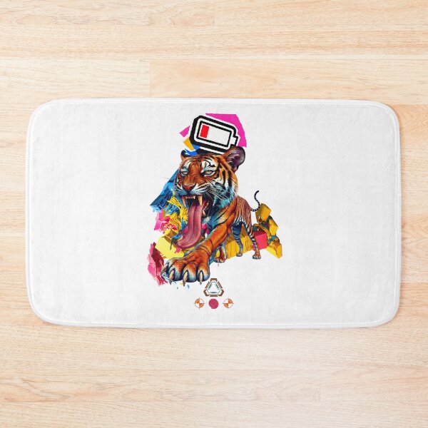 Item preview, Tired Tiger – Low Battery Energy   designed and sold by m-yoga-store.