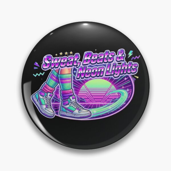Item preview,  Sweat Beats Neon Lights Retro Sneakers Synthwave Vintry Off designed and sold by VintryOff.