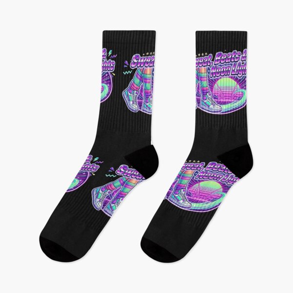 Item preview,  Sweat Beats Neon Lights Retro Sneakers Synthwave Vintry Off designed and sold by VintryOff.